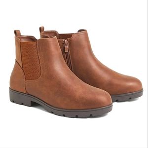 TORRID FAUX LEATHER ANKLE BOOT